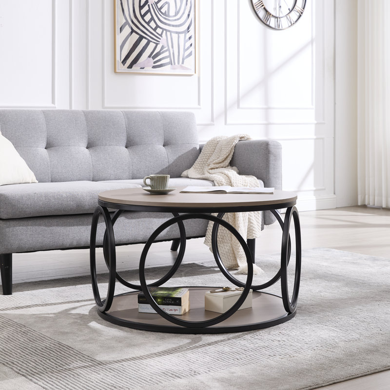 17 Stories 3 Piece Modern Industrial Living Room Table Set Wayfair